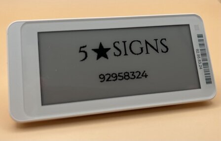 Digitaal buffetlabel 2,9 inch &ndash; zonder houder