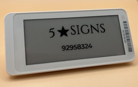 Digitaal buffetlabel 2,9 inch &ndash; zonder houder