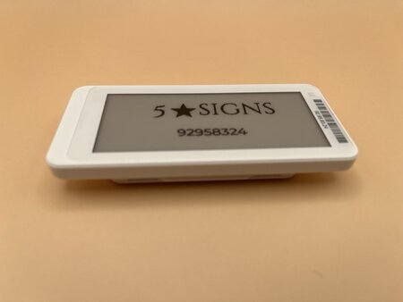 Digitaal buffetlabel 2,9 inch &ndash; zonder houder